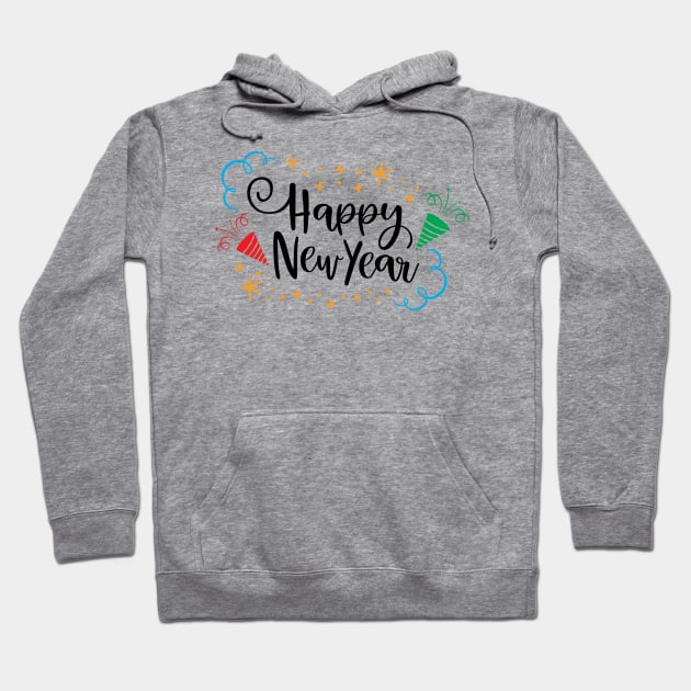 Happy new year Hoodie by Ombre Dreams